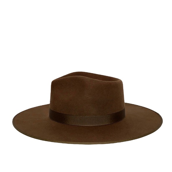 Lack Of Color Wide Brim Fedora in Dark Brown
